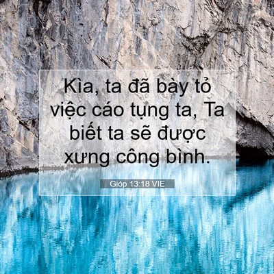 Picture 07 - Gióp 13:18 VIE - Kìa, ta đã bày tỏ việc cáo tụng ta, Ta - Bible Verse Picture