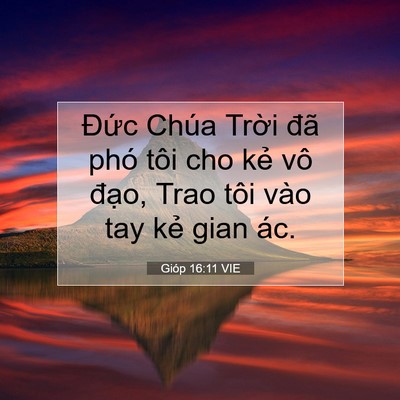Picture 07 - Gióp 16:11 VIE - Đức Chúa Trời đã phó tôi cho kẻ vô - Bible Verse Picture