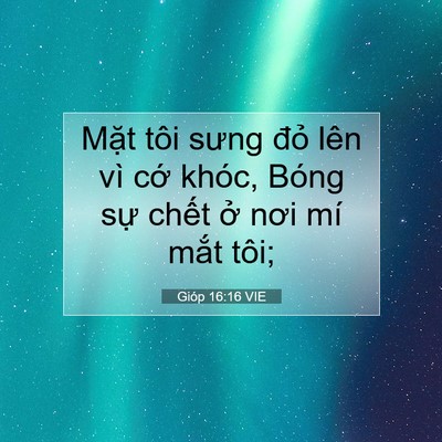 Picture 07 - Gióp 16:16 VIE - Mặt tôi sưng đỏ lên vì cớ khóc, Bóng - Bible Verse Picture