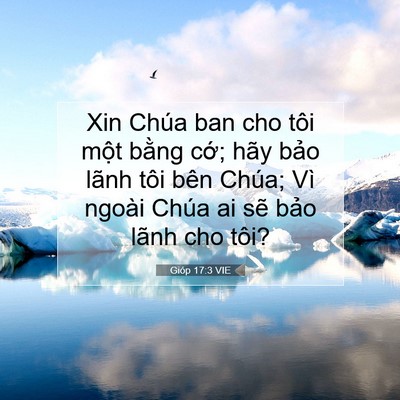 Picture 07 - Gióp 17:3 VIE - Xin Chúa ban cho tôi một bằng cớ; hãy - Bible Verse Picture