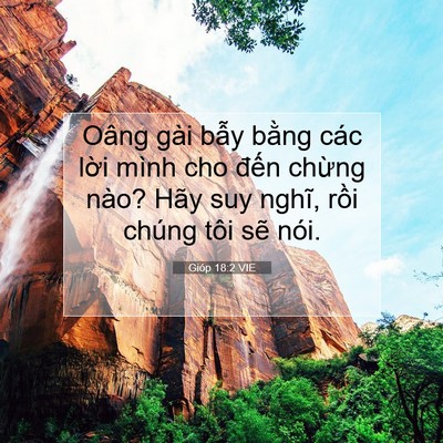 Picture 07 - Gióp 18:2 VIE - Oâng gài bẫy bằng các lời mình cho - Bible Verse Picture