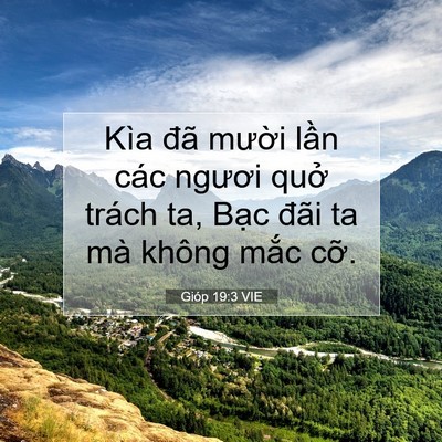 Picture 07 - Gióp 19:3 VIE - Kìa đã mười lần các ngươi quở trách - Bible Verse Picture