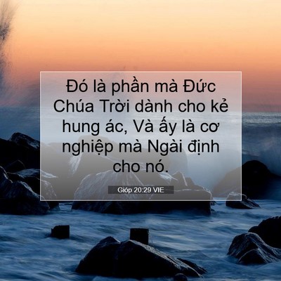 Picture 07 - Gióp 20:29 VIE - Đó là phần mà Đức Chúa Trời dành cho - Bible Verse Picture