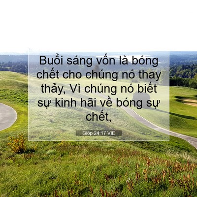 Picture 07 - Gióp 24:17 VIE - Buổi sáng vốn là bóng chết cho chúng - Bible Verse Picture