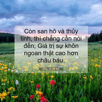 Picture 07 - Gióp 28:18 VIE - Còn san hô và thủy tinh, thì chẳng cần - Bible Verse Picture