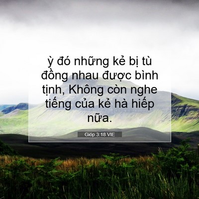 Picture 07 - Gióp 3:18 VIE - ỳ đó những kẻ bị tù đồng nhau - Bible Verse Picture