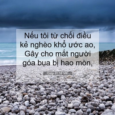 Picture 07 - Gióp 31:16 VIE - Nếu tôi từ chối điều kẻ nghèo khổ - Bible Verse Picture