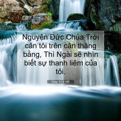 Picture 07 - Gióp 31:6 VIE - Nguyện Đức Chúa Trời cân tôi trên cân - Bible Verse Picture