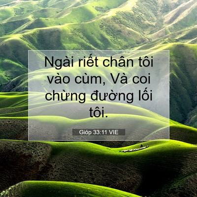 Picture 07 - Gióp 33:11 VIE - Ngài riết chân tôi vào cùm, Và coi - Bible Verse Picture
