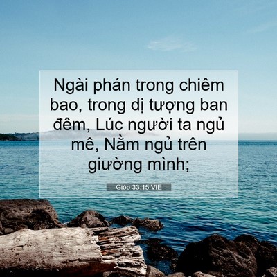 Picture 07 - Gióp 33:15 VIE - Ngài phán trong chiêm bao, trong dị tượng - Bible Verse Picture