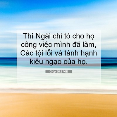 Picture 07 - Gióp 36:9 VIE - Thì Ngài chỉ tỏ cho họ công việc mình - Bible Verse Picture