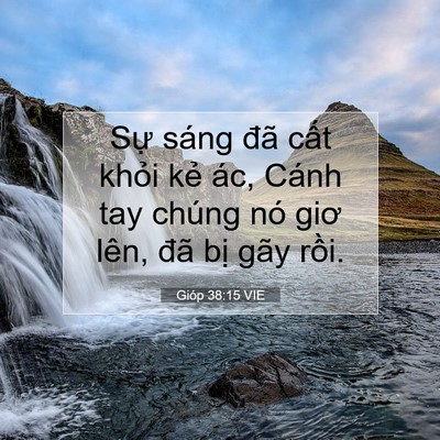 Picture 07 - Gióp 38:15 VIE - Sự sáng đã cất khỏi kẻ ác, Cánh tay - Bible Verse Picture