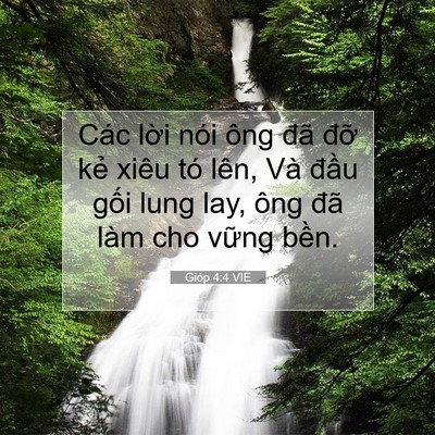 Picture 07 - Gióp 4:4 VIE - Các lời nói ông đã đỡ kẻ xiêu tó - Bible Verse Picture