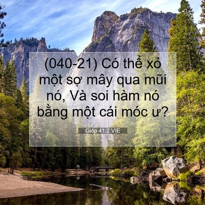Picture 07 - Gióp 41:2 VIE - (040-21) Có thể xỏ một sợ mây qua mũi - Bible Verse Picture