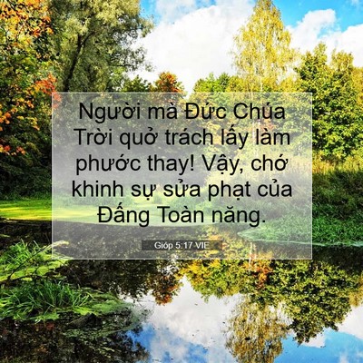 Picture 07 - Gióp 5:17 VIE - Người mà Đức Chúa Trời quở trách - Bible Verse Picture