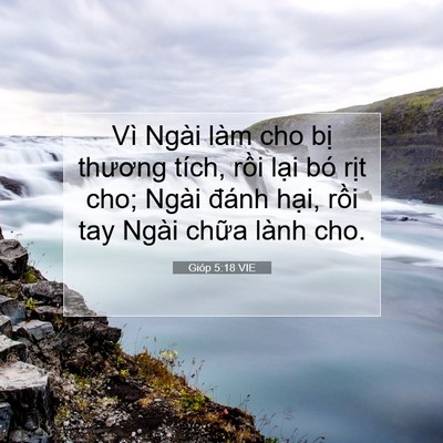 Picture 07 - Gióp 5:18 VIE - Vì Ngài làm cho bị thương tích, rồi - Bible Verse Picture
