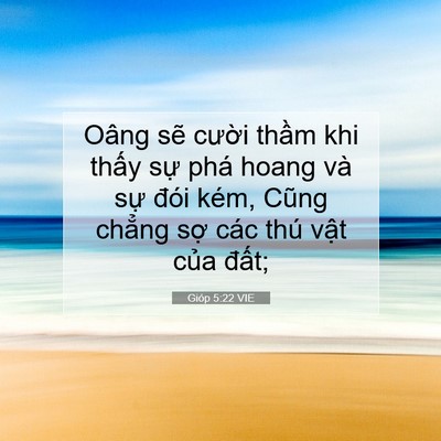 Picture 07 - Gióp 5:22 VIE - Oâng sẽ cười thầm khi thấy sự phá - Bible Verse Picture