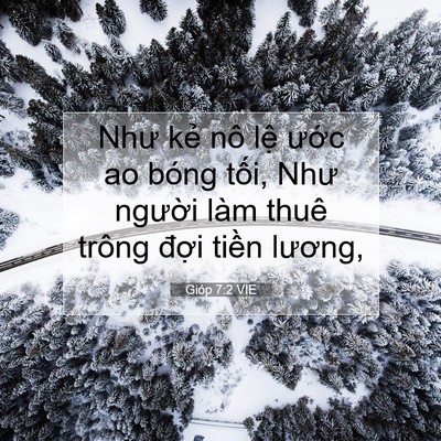 Picture 07 - Gióp 7:2 VIE - Như kẻ nô lệ ước ao bóng tối, Như - Bible Verse Picture
