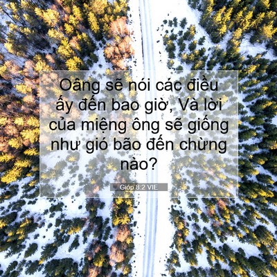 Picture 07 - Gióp 8:2 VIE - Oâng sẽ nói các điều ấy đến bao - Bible Verse Picture