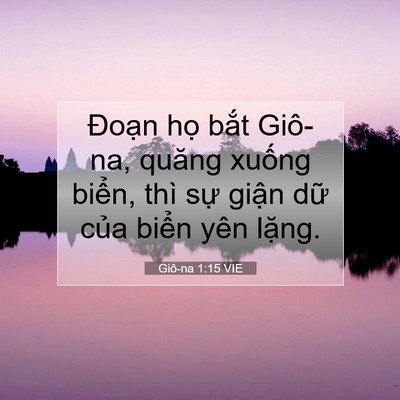 Picture 07 - Giô-na 1:15 VIE - Đoạn họ bắt Giô-na, quăng xuống - Bible Verse Picture