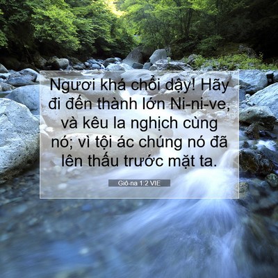 Picture 07 - Giô-na 1:2 VIE - Ngươi khá chổi dậy! Hãy đi đến thành - Bible Verse Picture