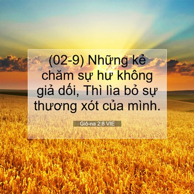 Picture 07 - Giô-na 2:8 VIE - (02-9) Những kẻ chăm sự hư không giả - Bible Verse Picture