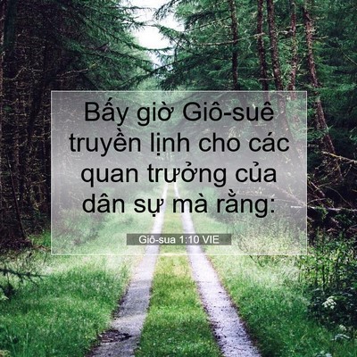 Picture 07 - Giô-sua 1:10 VIE - Bấy giờ Giô-suê truyền lịnh cho các - Bible Verse Picture