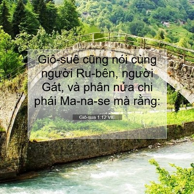 Picture 07 - Giô-sua 1:12 VIE - Giô-suê cũng nói cùng người Ru-bên, - Bible Verse Picture