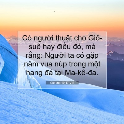 Picture 07 - Giô-sua 10:17 VIE - Có người thuật cho Giô-suê hay điều - Bible Verse Picture