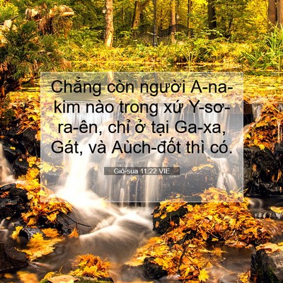Picture 07 - Giô-sua 11:22 VIE - Chẳng còn người A-na-kim nào trong xứ - Bible Verse Picture