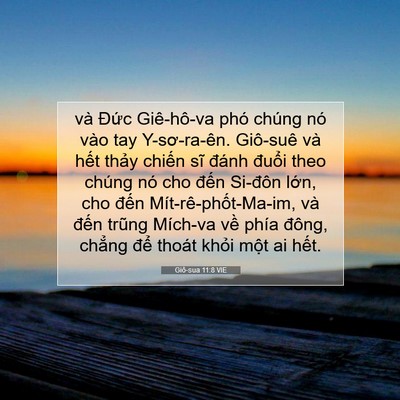 Picture 07 - Giô-sua 11:8 VIE - và Đức Giê-hô-va phó chúng nó vào tay - Bible Verse Picture