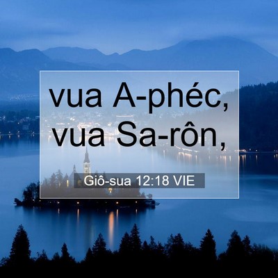 Picture 07 - Giô-sua 12:18 VIE - vua A-phéc, vua - Bible Verse Picture