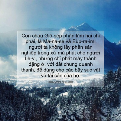 Picture 07 - Giô-sua 14:4 VIE - Con cháu Giô-sép phân làm hai chi phái, là - Bible Verse Picture