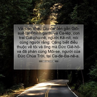 Picture 07 - Giô-sua 14:6 VIE - Vả, con cháu Giu-đa đến gần Giô-suê - Bible Verse Picture