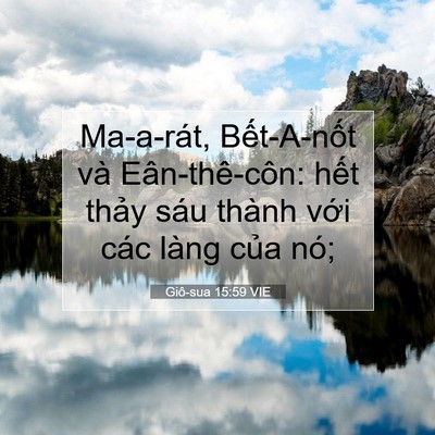 Picture 07 - Giô-sua 15:59 VIE - Ma-a-rát, Bết-A-nốt và Eân-thê-côn: - Bible Verse Picture