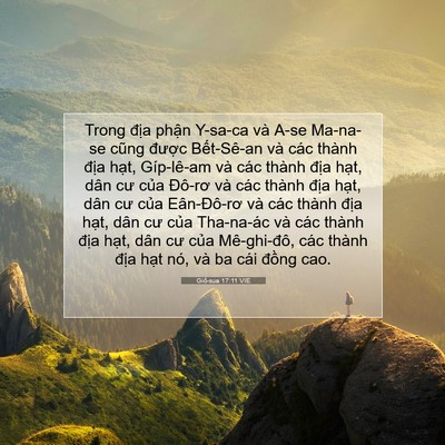 Picture 07 - Giô-sua 17:11 VIE - Trong địa phận Y-sa-ca và A-se Ma-na-se - Bible Verse Picture