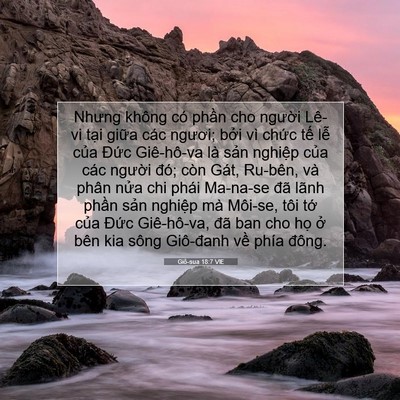 Picture 07 - Giô-sua 18:7 VIE - Nhưng không có phần cho người Lê-vi - Bible Verse Picture