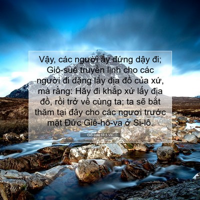 Picture 07 - Giô-sua 18:8 VIE - Vậy, các người ấy đứng dậy đi; - Bible Verse Picture