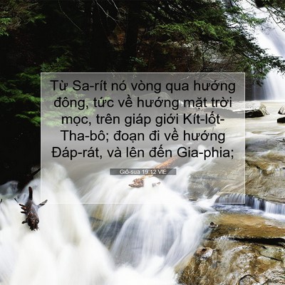 Picture 07 - Giô-sua 19:12 VIE - Từ Sa-rít nó vòng qua hướng đông, tức - Bible Verse Picture
