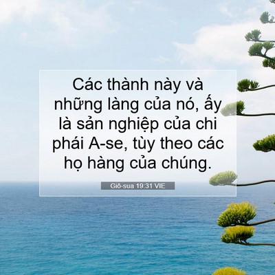Picture 07 - Giô-sua 19:31 VIE - Các thành này và những làng của nó, - Bible Verse Picture