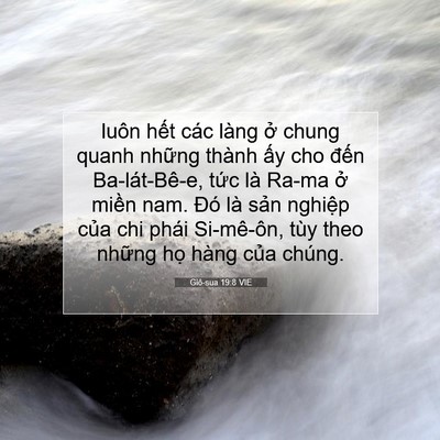Picture 07 - Giô-sua 19:8 VIE - luôn hết các làng ở chung quanh những - Bible Verse Picture