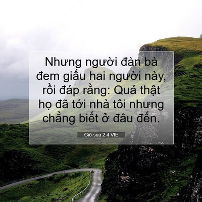 Picture 07 - Giô-sua 2:4 VIE - Nhưng người đàn bà đem giấu hai - Bible Verse Picture
