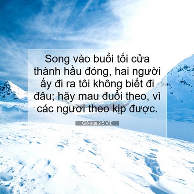 Picture 07 - Giô-sua 2:5 VIE - Song vào buổi tối cửa thành hầu đóng, - Bible Verse Picture