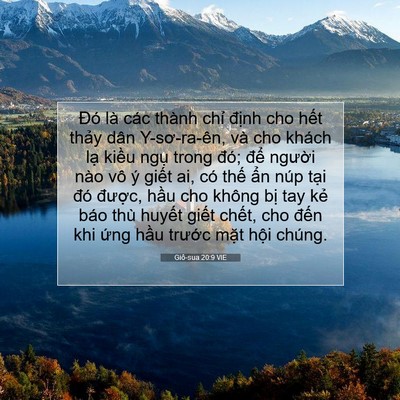 Picture 07 - Giô-sua 20:9 VIE - Đó là các thành chỉ định cho hết - Bible Verse Picture