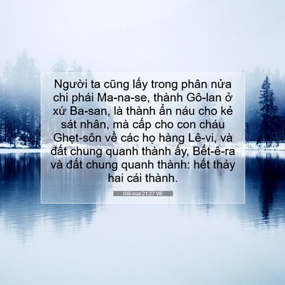 Picture 07 - Giô-sua 21:27 VIE - Người ta cũng lấy trong phân nửa chi - Bible Verse Picture