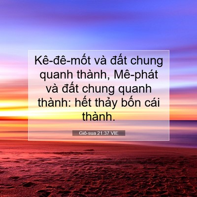 Picture 07 - Giô-sua 21:37 VIE - Kê-đê-mốt và đất chung quanh thành, - Bible Verse Picture
