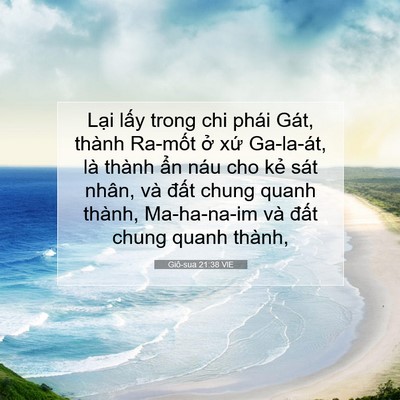 Picture 07 - Giô-sua 21:38 VIE - Lại lấy trong chi phái Gát, thành Ra-mốt - Bible Verse Picture