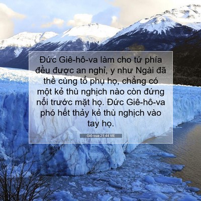 Picture 07 - Giô-sua 21:44 VIE - Đức Giê-hô-va làm cho tứ phía đều - Bible Verse Picture