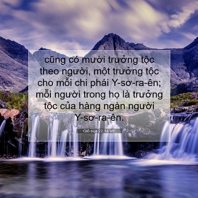 Picture 07 - Giô-sua 22:14 VIE - cũng có mười trưởng tộc theo người, - Bible Verse Picture