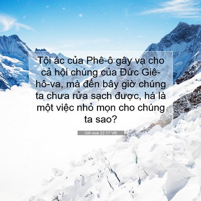 Picture 07 - Giô-sua 22:17 VIE - Tội ác của Phê-ô gây vạ cho cả hội - Bible Verse Picture